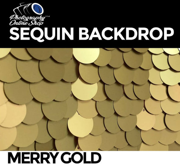 Merry Gold Sequin Backdrop